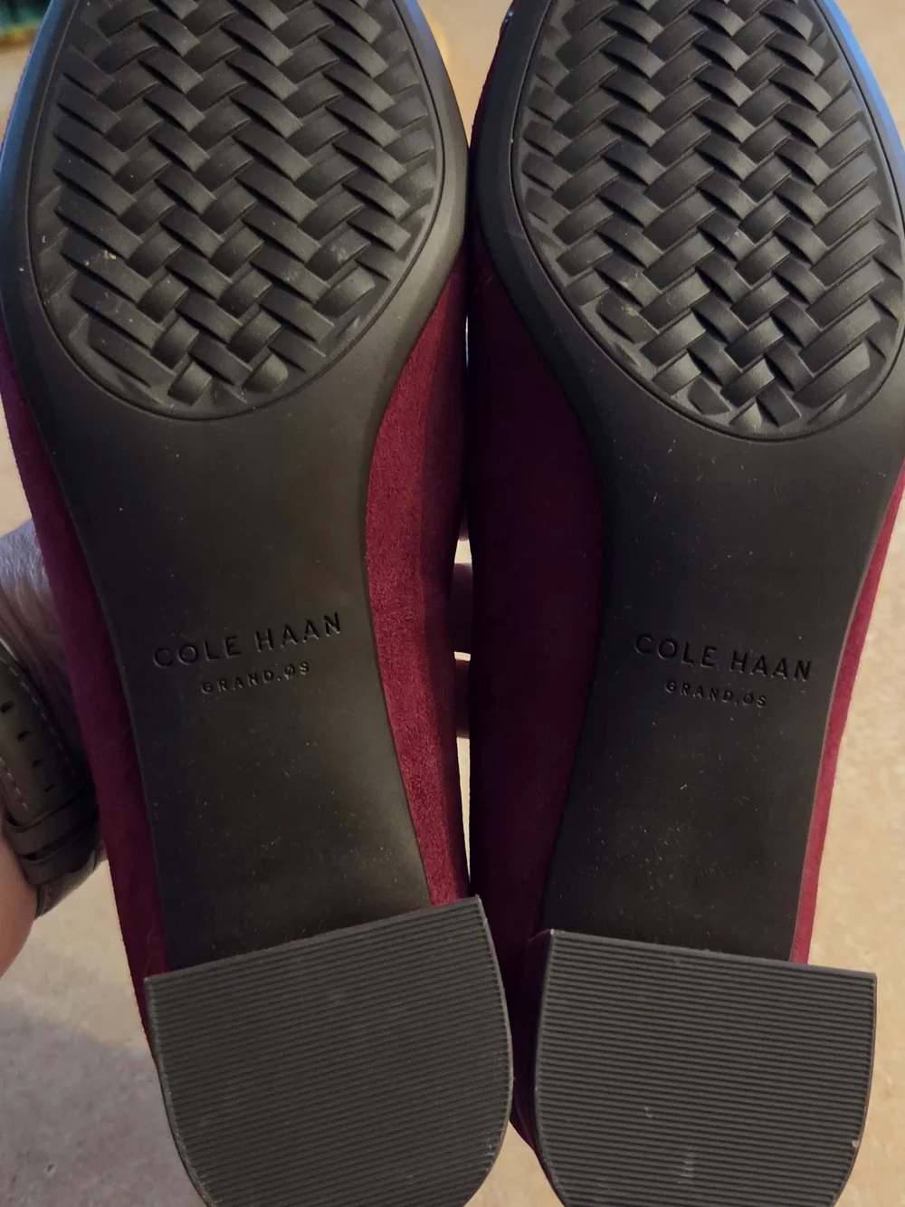 Cole Haan Burgundy Suede and Patent NWOB Sz 8.5